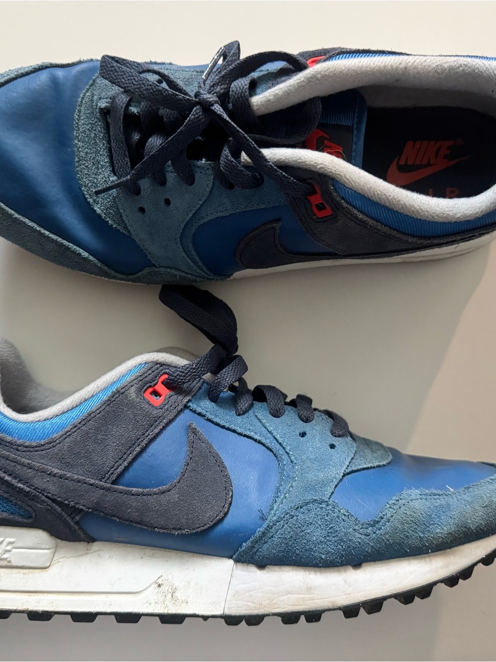 Nike Men’s Blue Suede and Navy Leather Sneakers